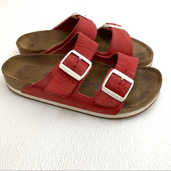 Birkenstock Shoes - Birkinstock• Red white arizona sandal